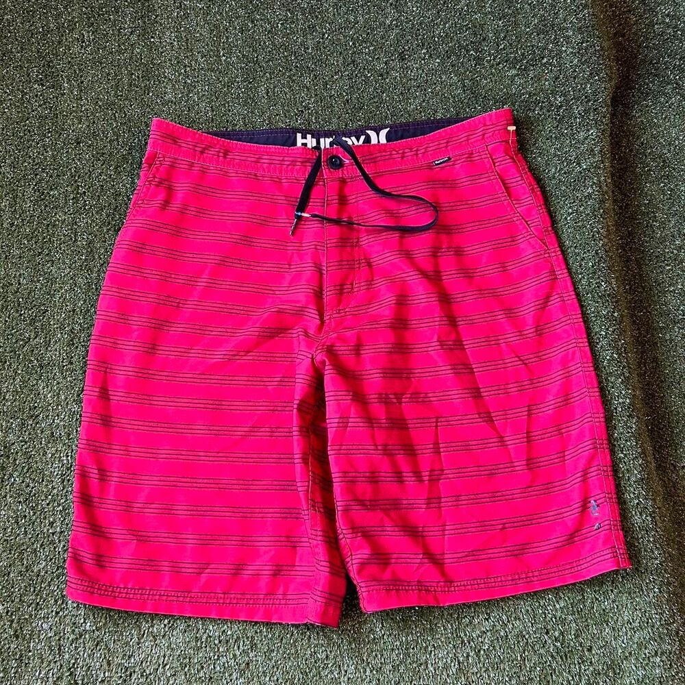 Hurley Men's Pink and Red Shorts